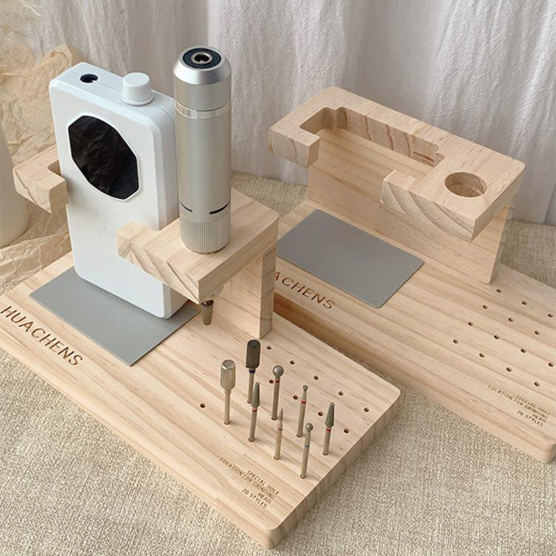 Tech Accessories Box - 1pcs Nail Drill Machine Bits Wooden