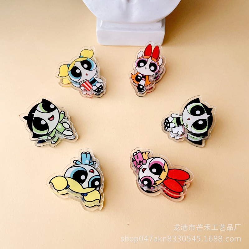 6PCS Kawaii The Powerpuffs Gir - Tech Office Accessories ulasan dan harga