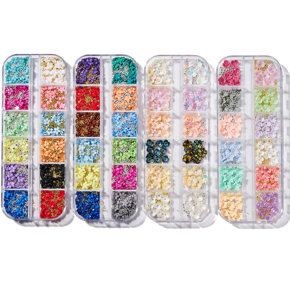12 Grids Acrylic Flower Mixed  - Tech Accessories Box ulasan dan harga