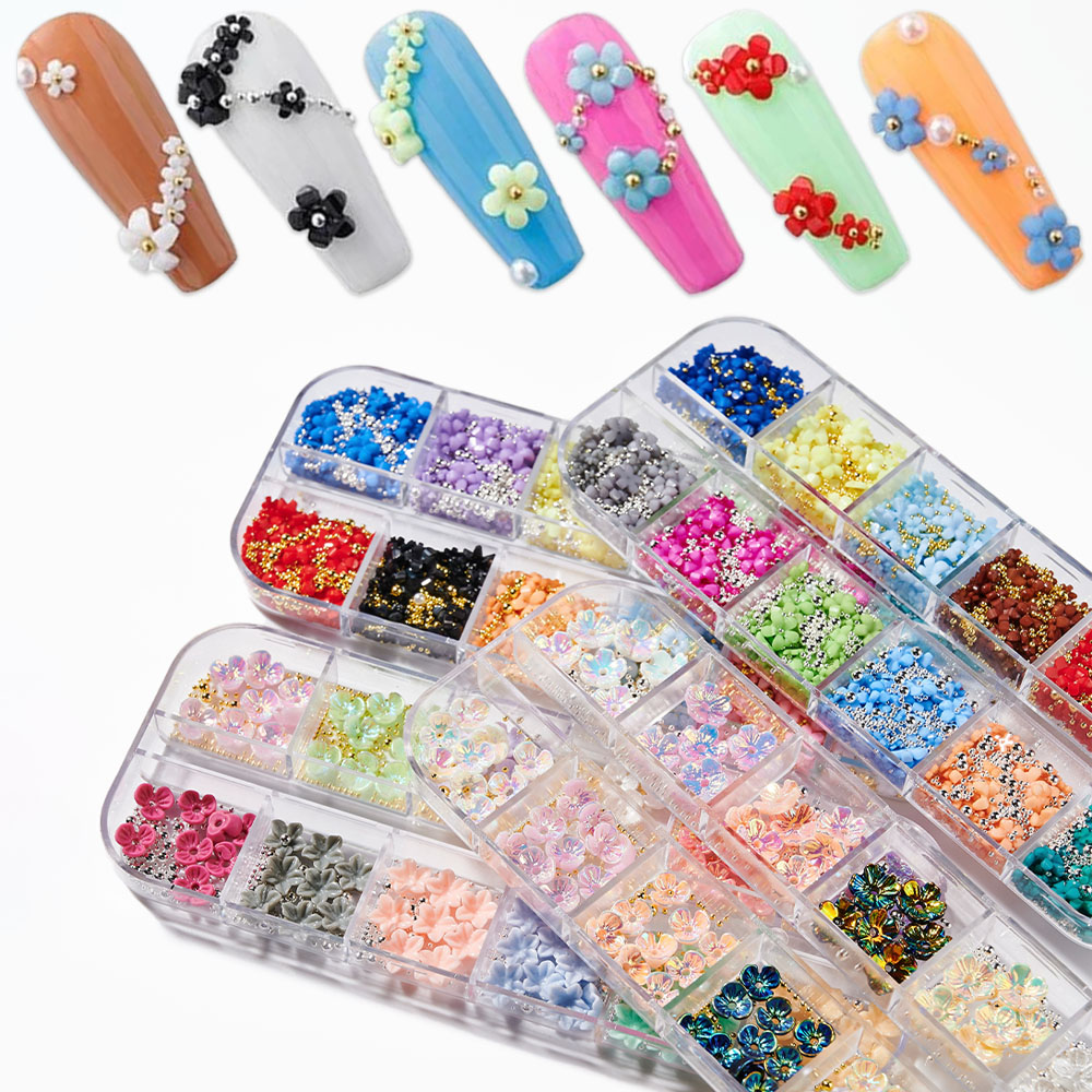 12 Grids Acrylic Flower Mixed  - Tech Accessories Box ulasan dan harga