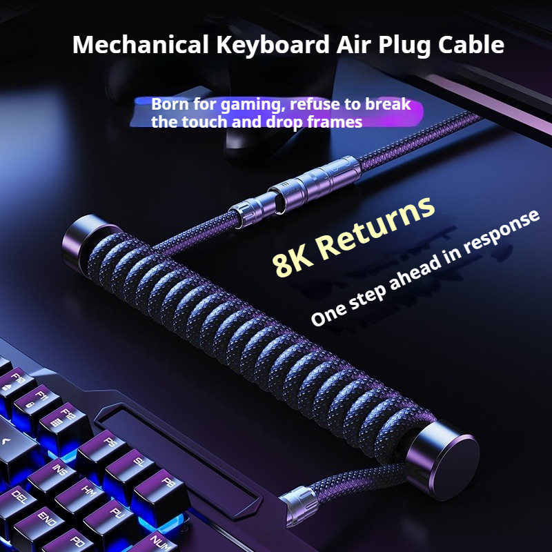 Eary 1.2m Coiled Keyboard Cabl - Tech Gaming Accessories ulasan dan harga