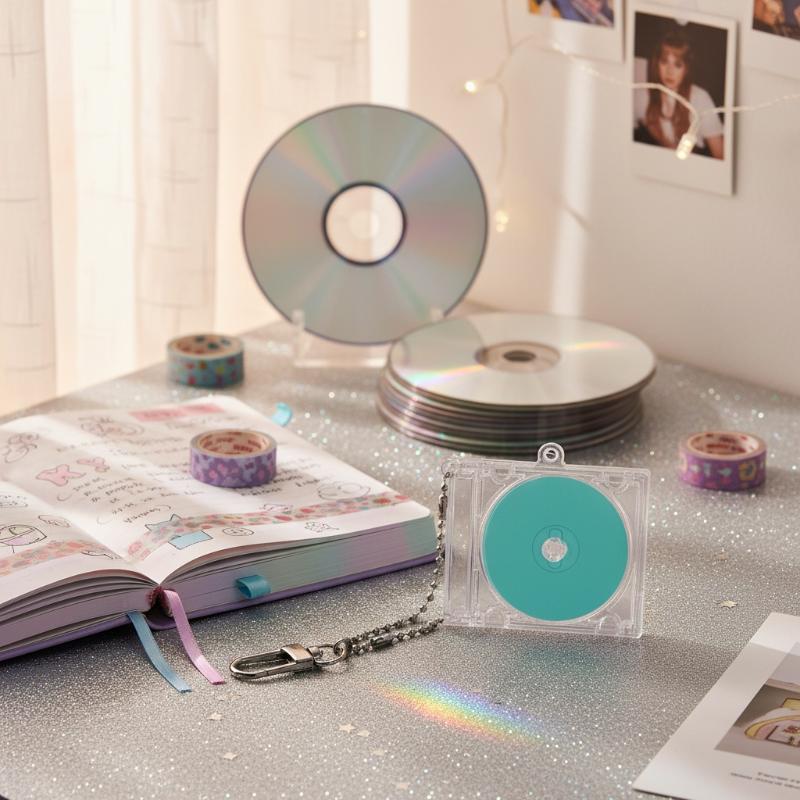 CD Disc Case Key Chain - Perip - Tech Keychain Accessories ulasan dan harga