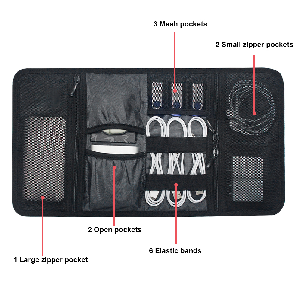 Tech Organizer Bag Cable Stora - Tech Office Accessories ulasan dan harga