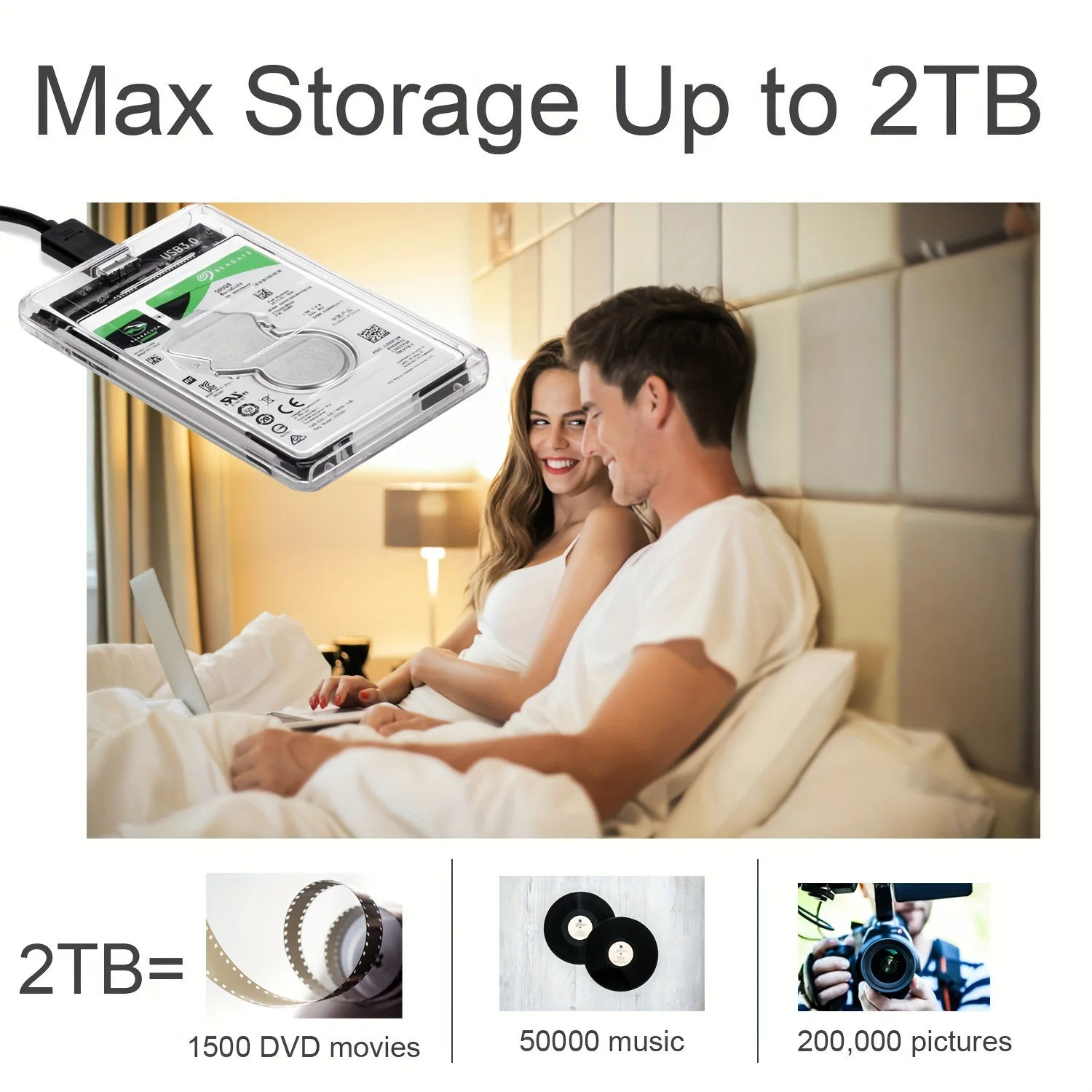 Transparent 2.5 Inch HDD Enclo - Portable Ssd Enclosure ulasan dan harga