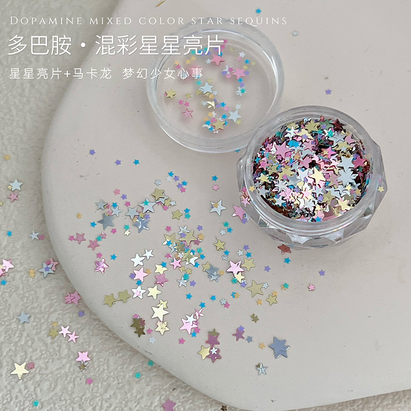 Mini Star Glitter Nail Accesso - Tech Accessories Box ulasan dan harga