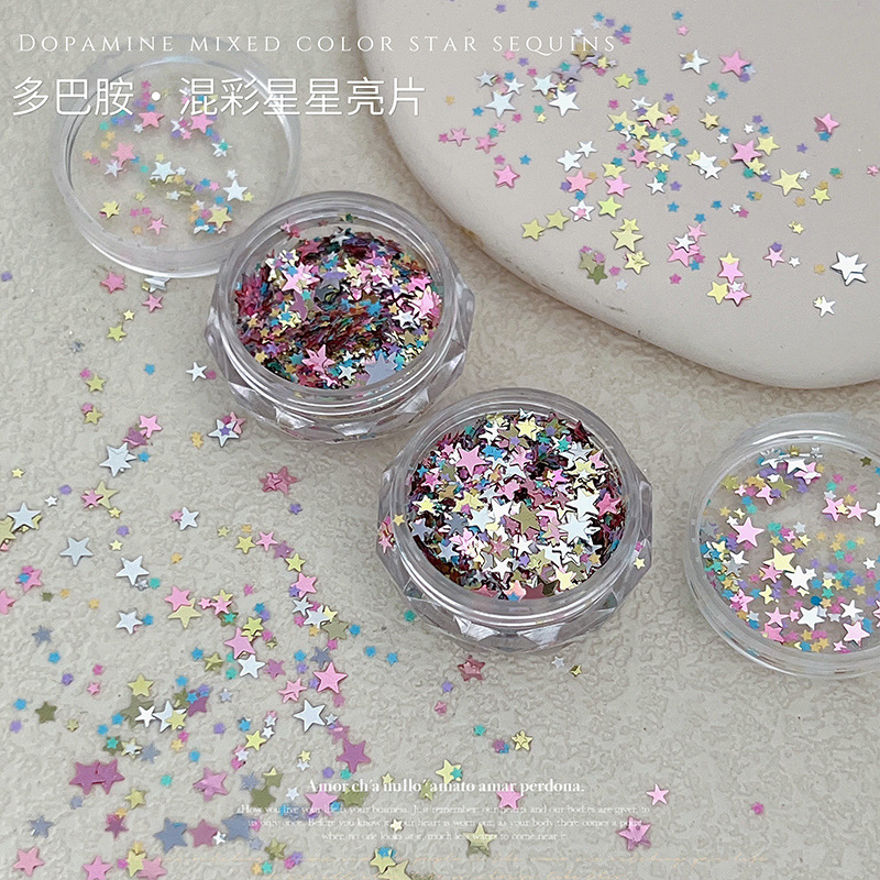 Mini Star Glitter Nail Accesso - Tech Accessories Box ulasan dan harga