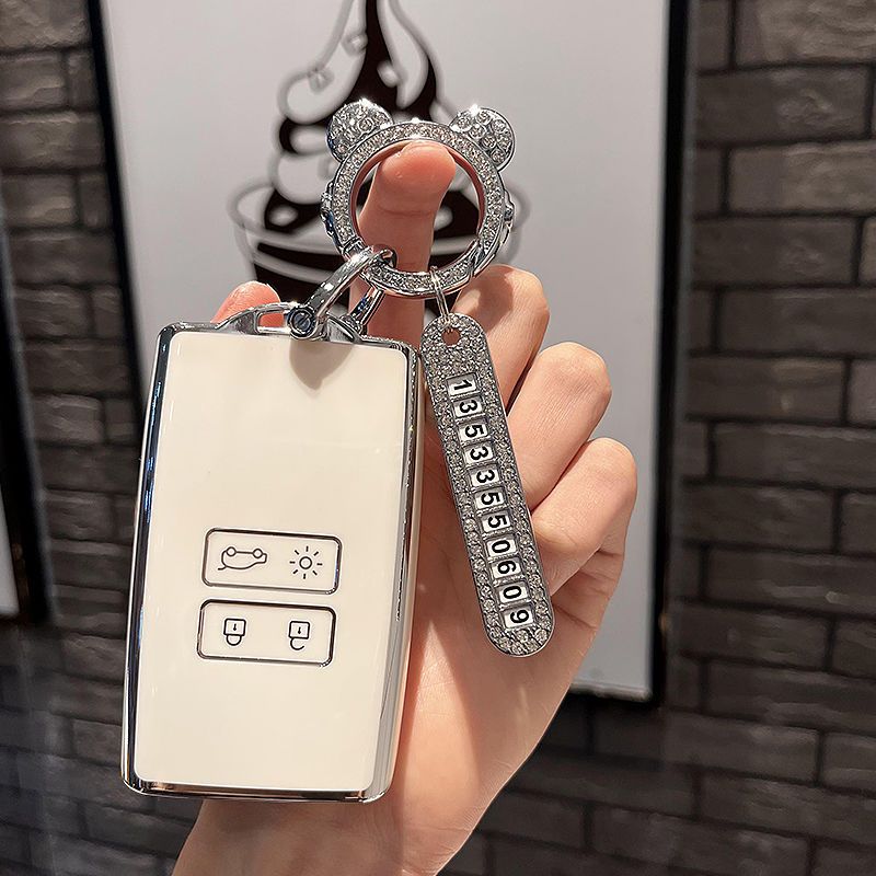 TPU Car Key Case for Renault M - Tech Keychain Accessories ulasan dan harga
