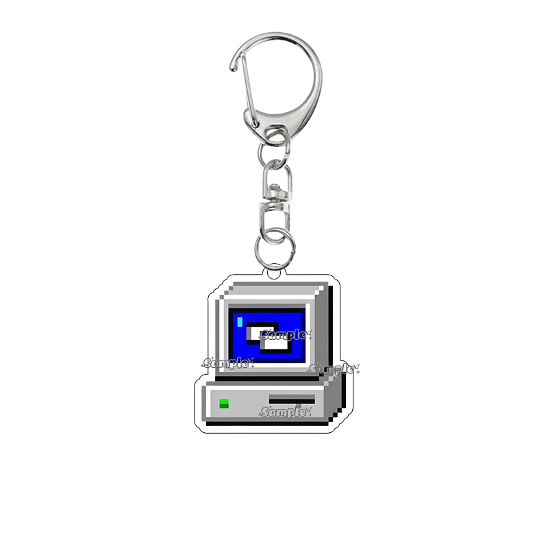 Creative Double-sided Print Re - Tech Keychain Accessories ulasan dan harga