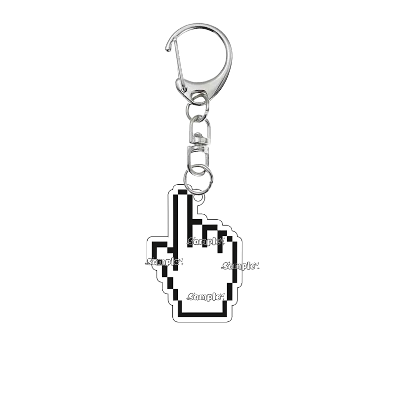 Creative Double-sided Print Re - Tech Keychain Accessories ulasan dan harga