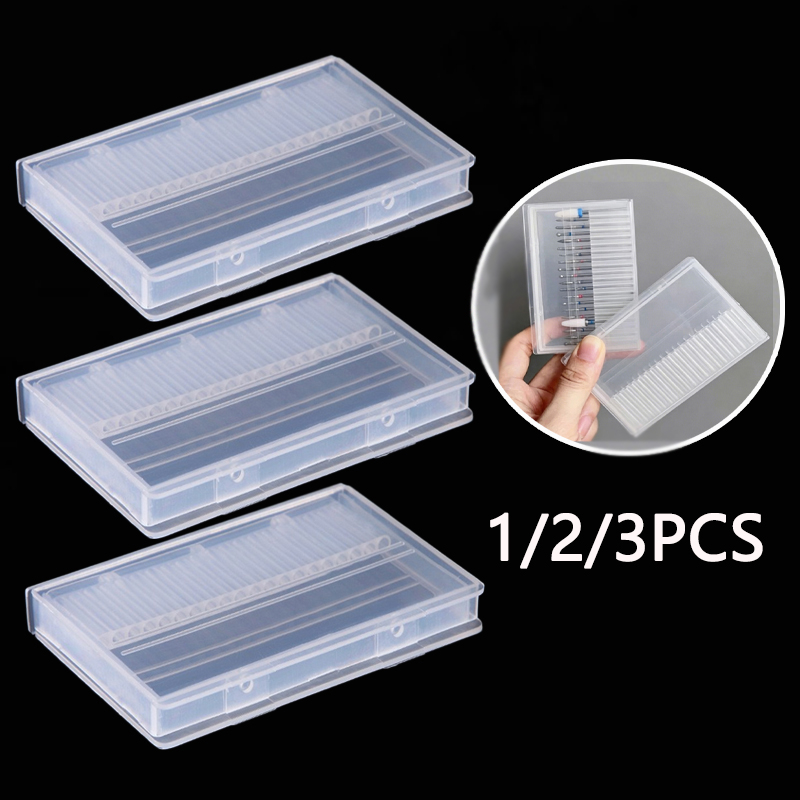 1/2/3PCS 20 Slots Clear Nail D - Tech Accessories Box ulasan dan harga